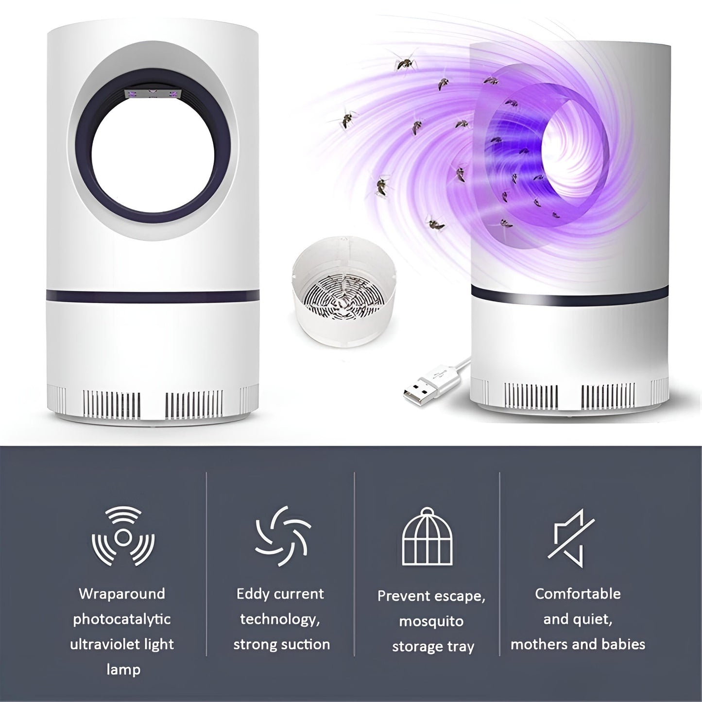 Indoor/Outdoor UV Light Mosquito & Fly Trap - Lexians