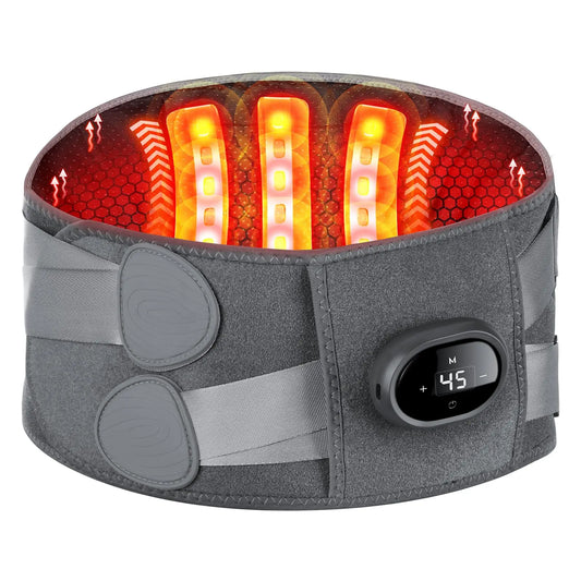 "Infrared heating pad and massager, ergonomic design, red light therapy, targeted pain relief for back and shoulders, wellnes