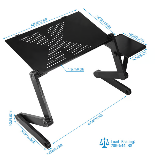 Versatile, portable laptop stand for ergonomic comfort & cooling. Adjustable design fits all laptops, great for home office.