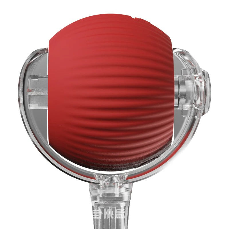 Interactive dog rolling ball with tail; vibrant, durable design; random movement; ideal for playful dog engagement.