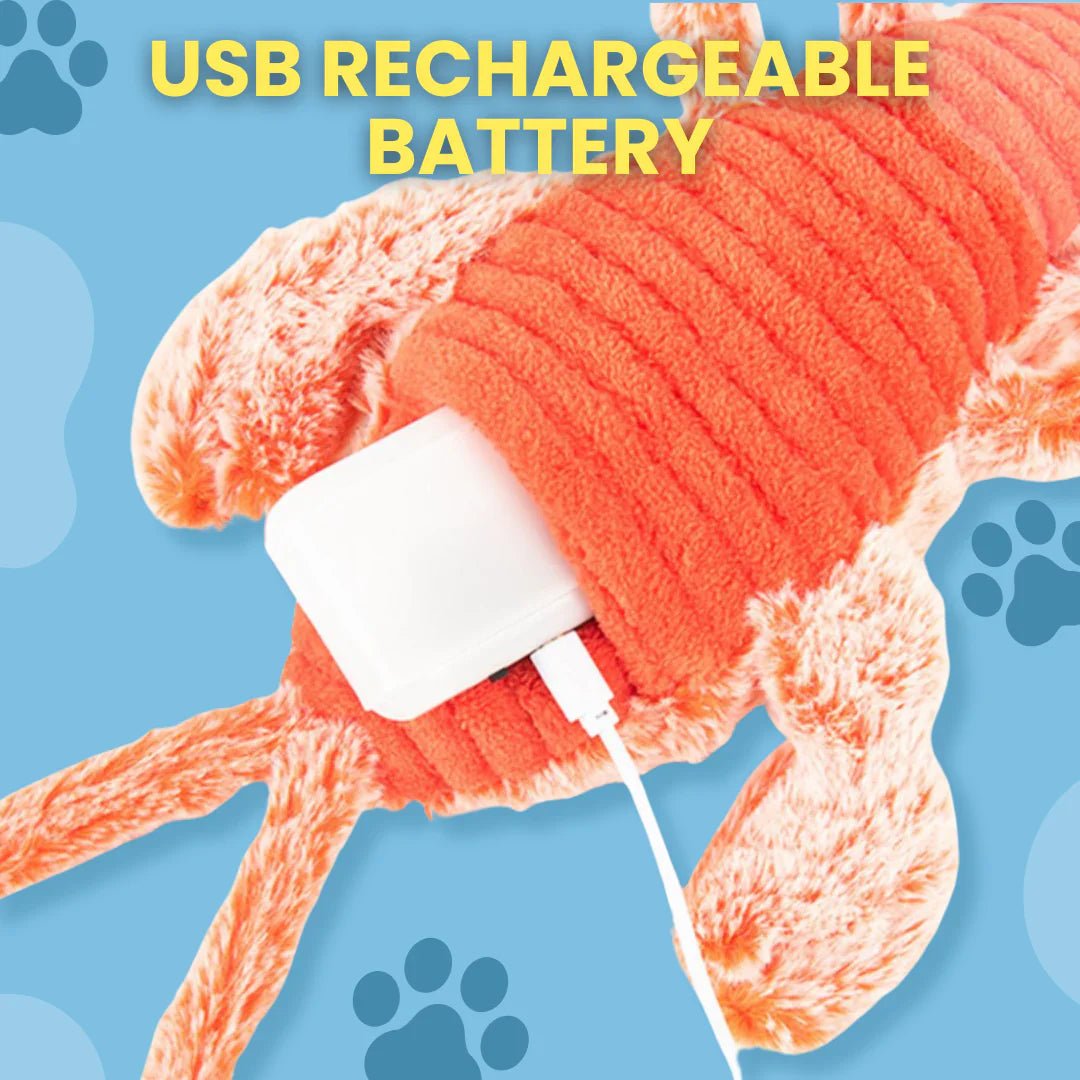 Interactive Floppy Lobster Dog Toy - Durable Plush Chew Toy - Lexians