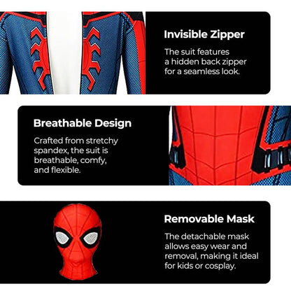 Kids' Spider Halloween Costume Jumpsuit and Mask - Lexians