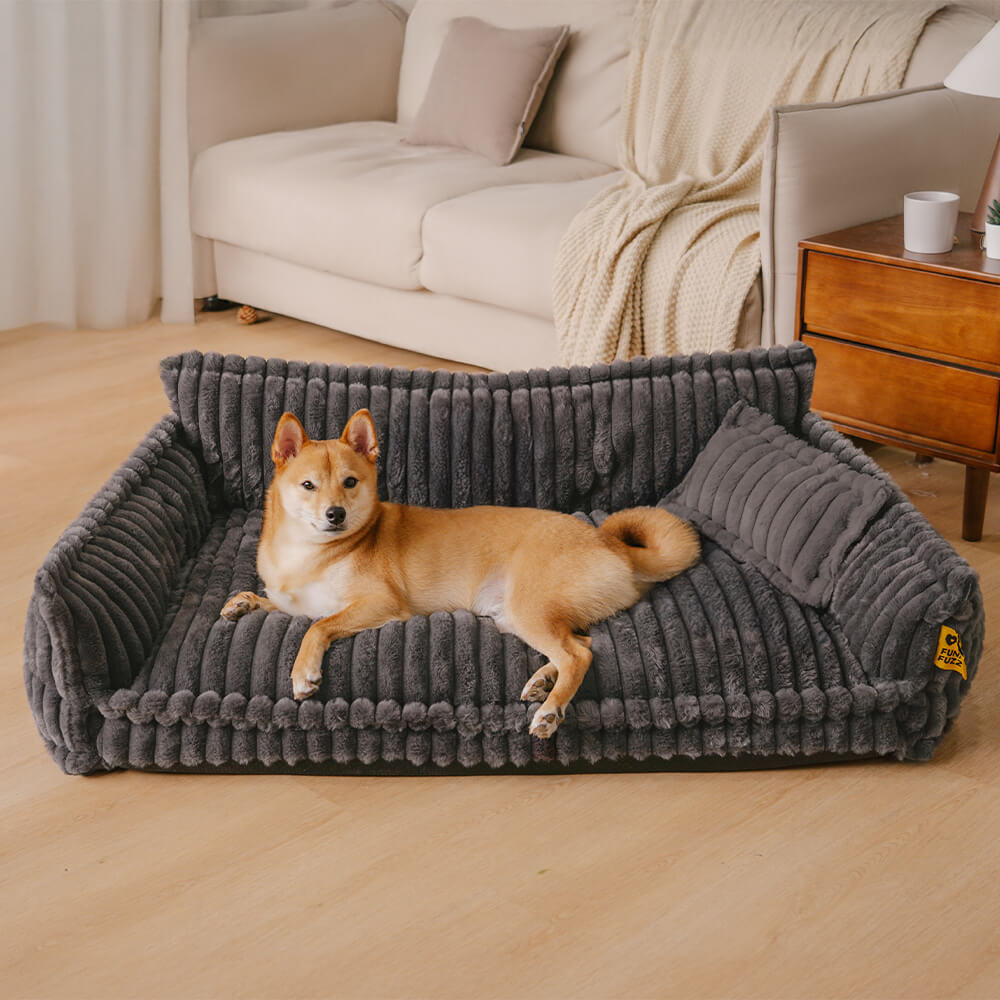 Large Orthopedic Fluffy Dog Pillow Sofa Bed for Dogs - Lexians