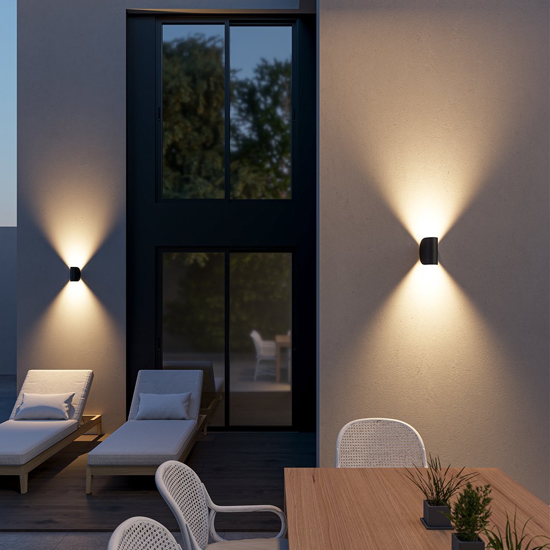 LED Up Down Black Wall Sconce Light for Indoor Outdoor - Lexians