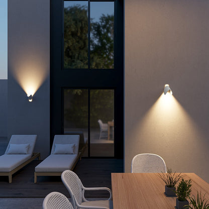 LED Up Down Black Wall Sconce Light for Indoor Outdoor - Lexians