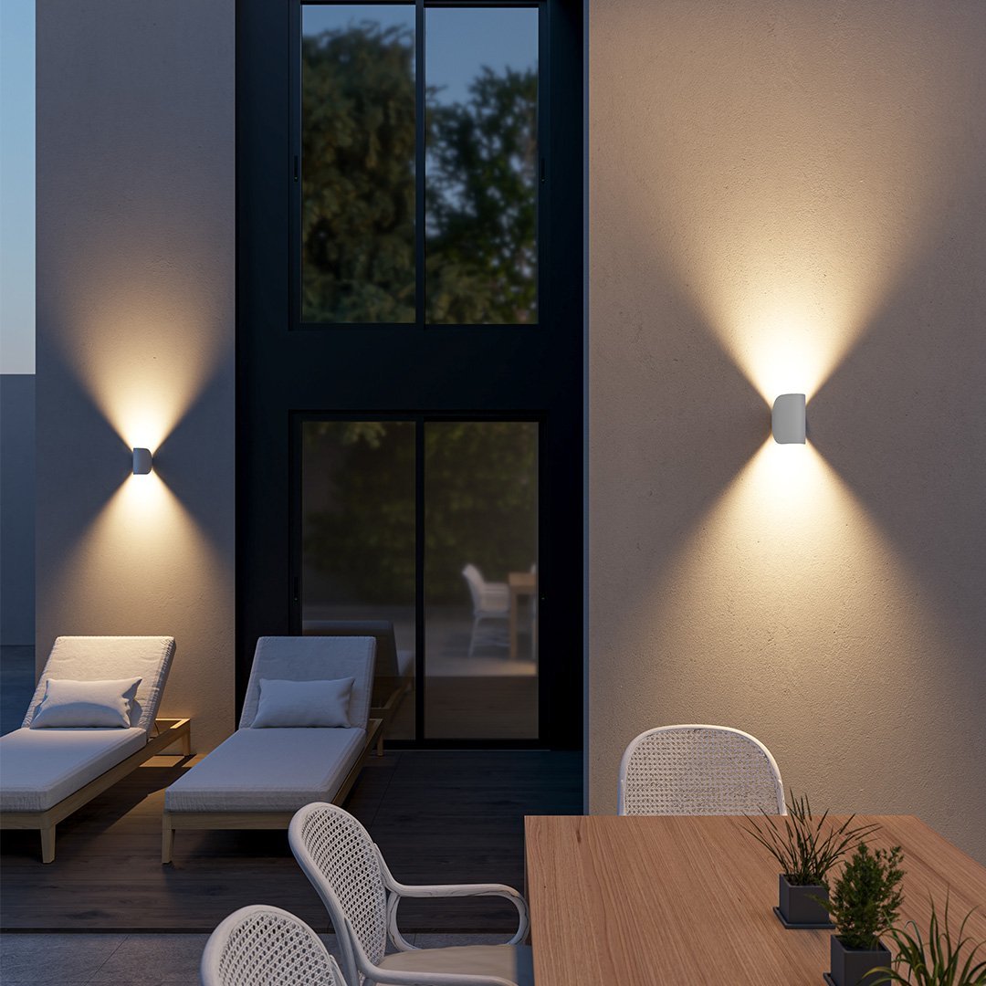 LED Up Down Black Wall Sconce Light for Indoor Outdoor - Lexians