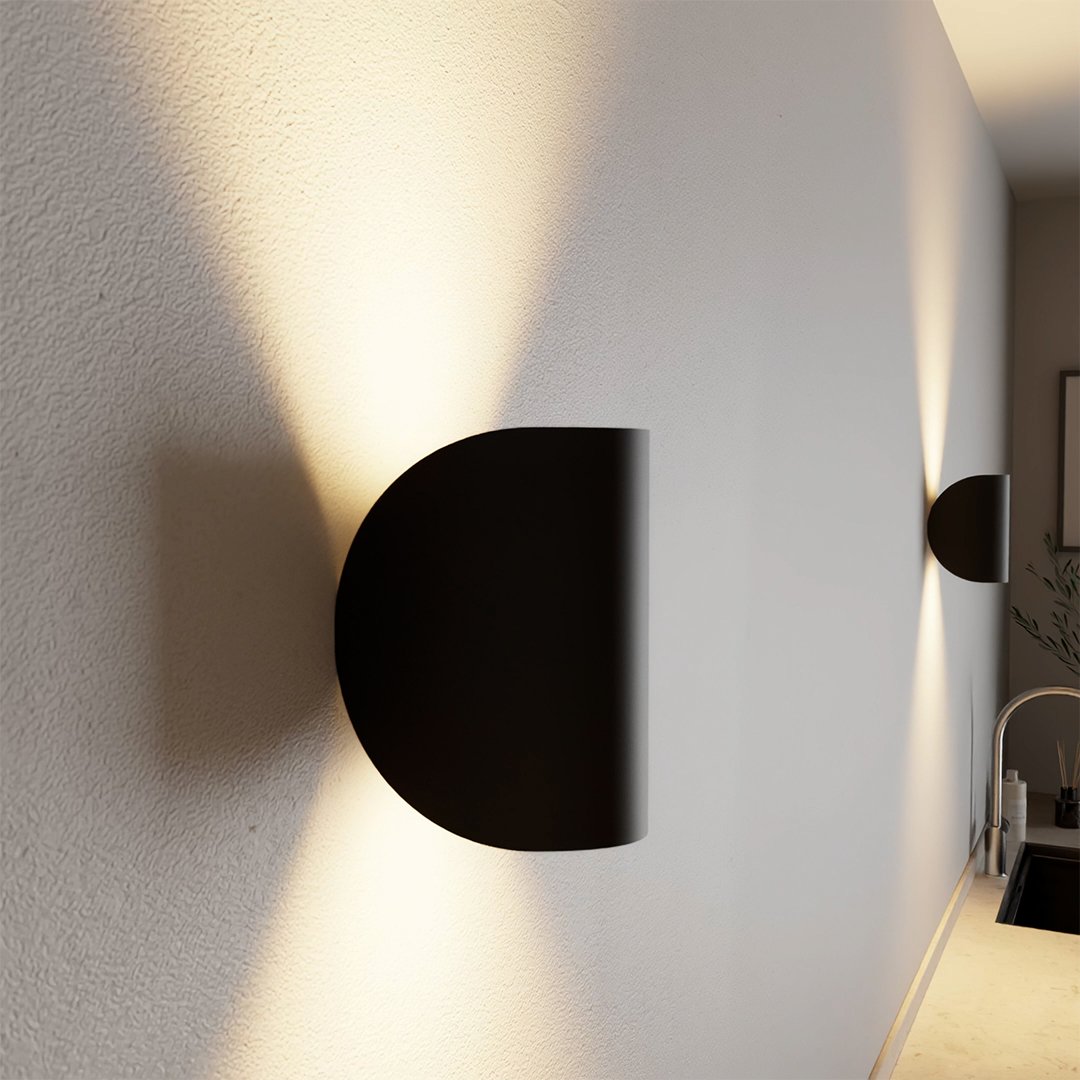LED Up Down Black Wall Sconce Light for Indoor Outdoor - Lexians