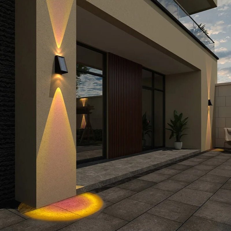 Luciena Outdoor Solar Wall Light Up and Down – Eco - Friendly Exterior Lighting - Lexians