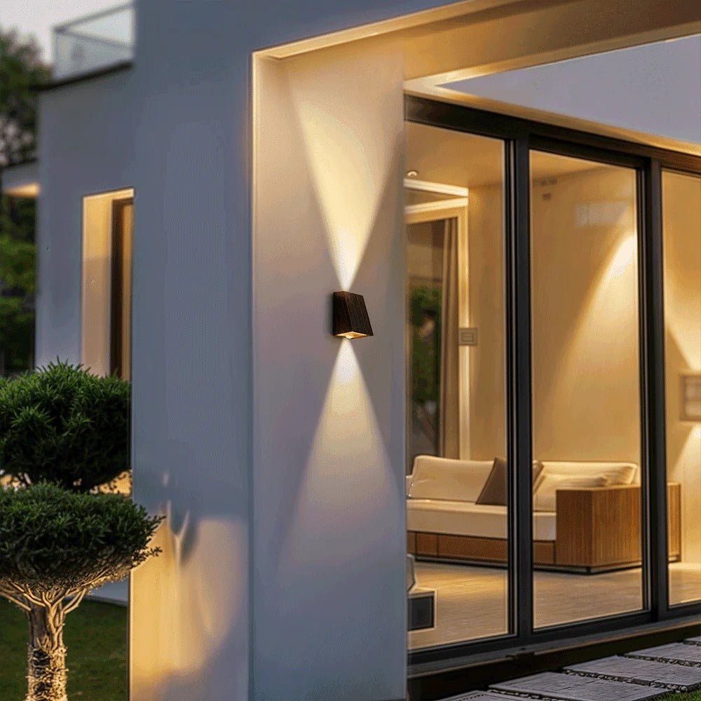 Luciena Outdoor Solar Wall Light Up and Down – Eco - Friendly Exterior Lighting - Lexians