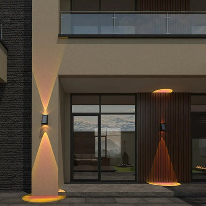 Luciena Outdoor Solar Wall Light Up and Down – Eco - Friendly Exterior Lighting - Lexians