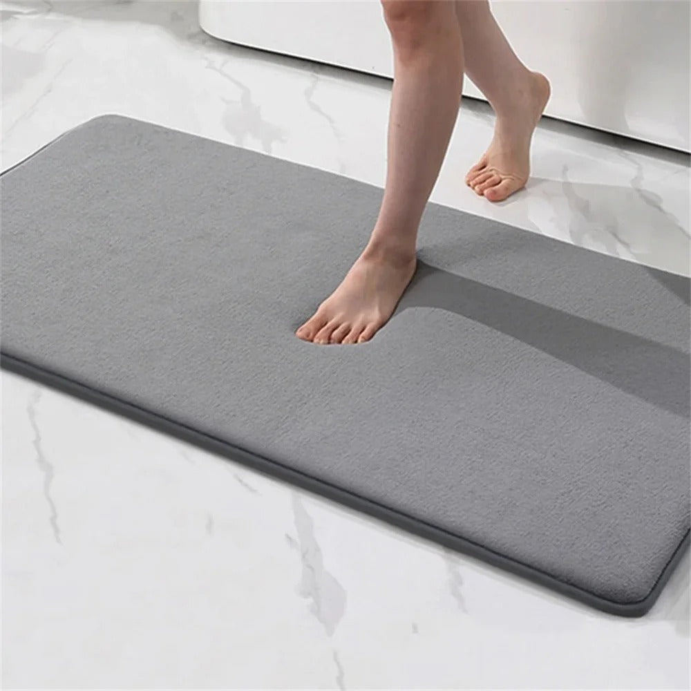 Luxurious Velvet Anti - Slip Bath Mat with Memory Foam - Lexians
