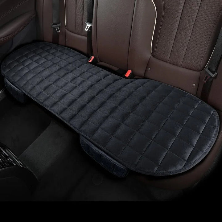 Comfortable car interior backseat cushion, universal fit cotton velvet auto accessory for enhanced seating.