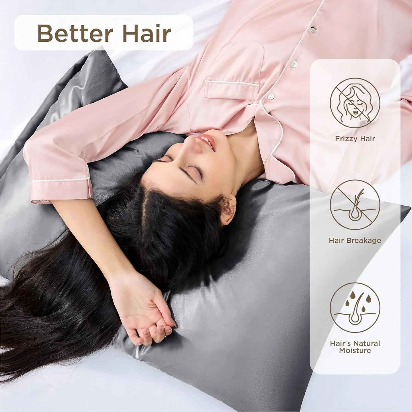 Luxury Silk Pillowcase Set for Hair & Skin, Multiple Colors - Lexians