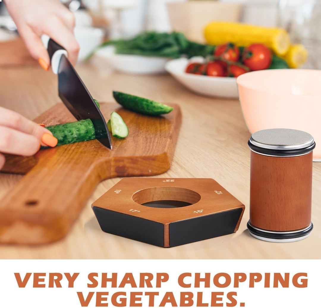 Manual Diamond Roll Knife Sharpener for Precision Cutlery - Lexians