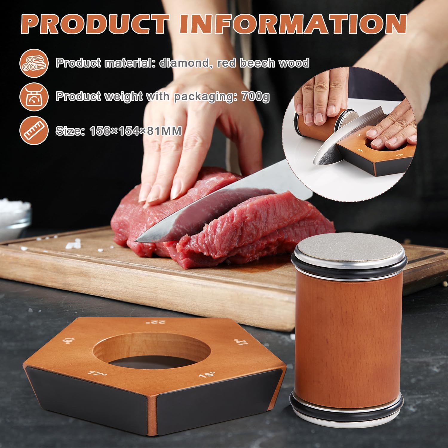 Manual Diamond Roll Knife Sharpener for Precision Cutlery - Lexians