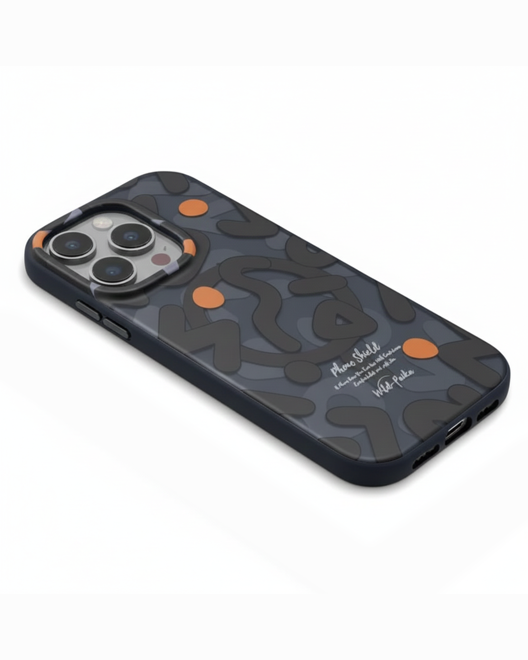 Matte black iPhone case, sleek, durable, shock-absorbent, slim fit for everyday use