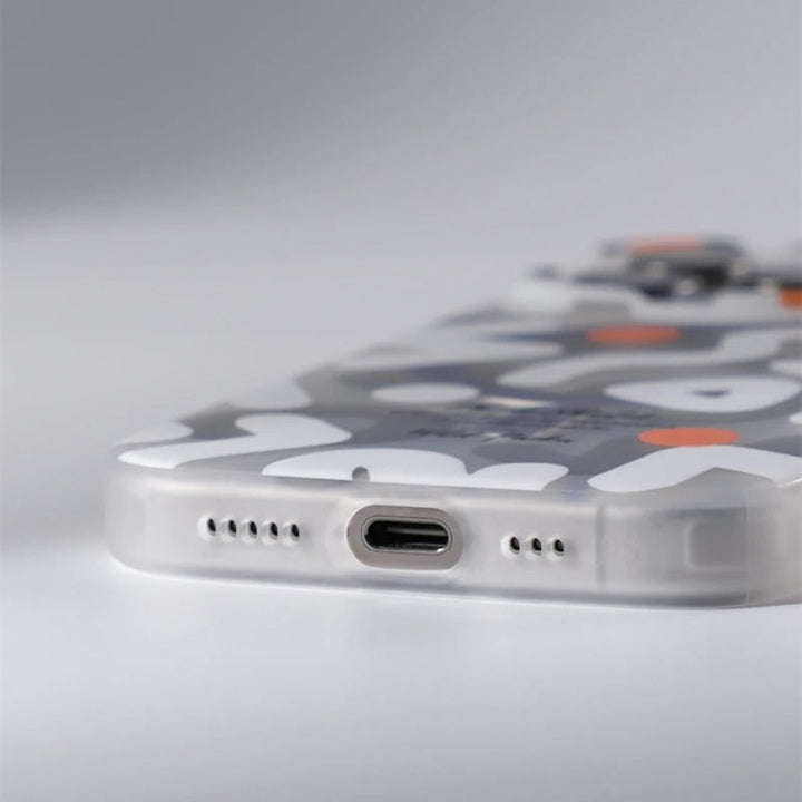 Side view of a matte iPhone case, illustrating raised edges for screen and camera safety