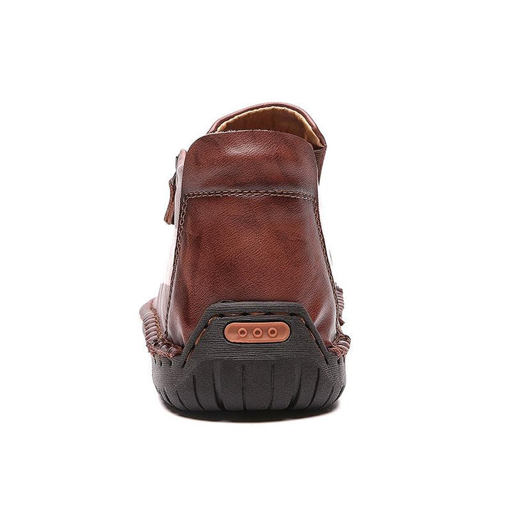 Close-up of soft sole on Men's Casual Handcrafted Leather Ankle Boots