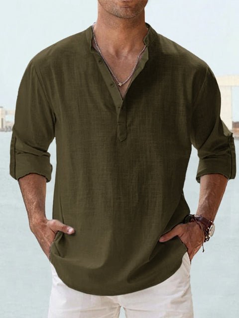 Men's lightweight & breathable short-sleeve summer shirt, essential for casual warm weather style.
