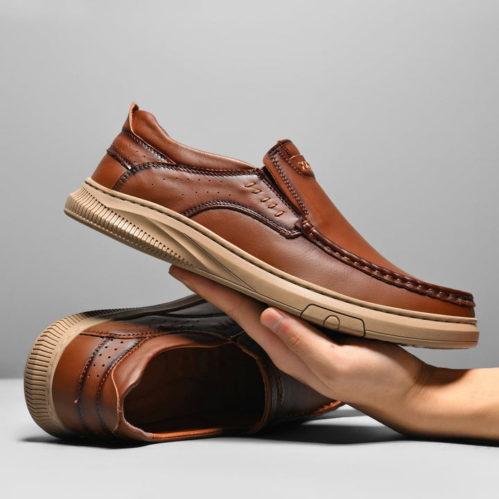 Stylish men's slip-on leather shoes for a refined casual look