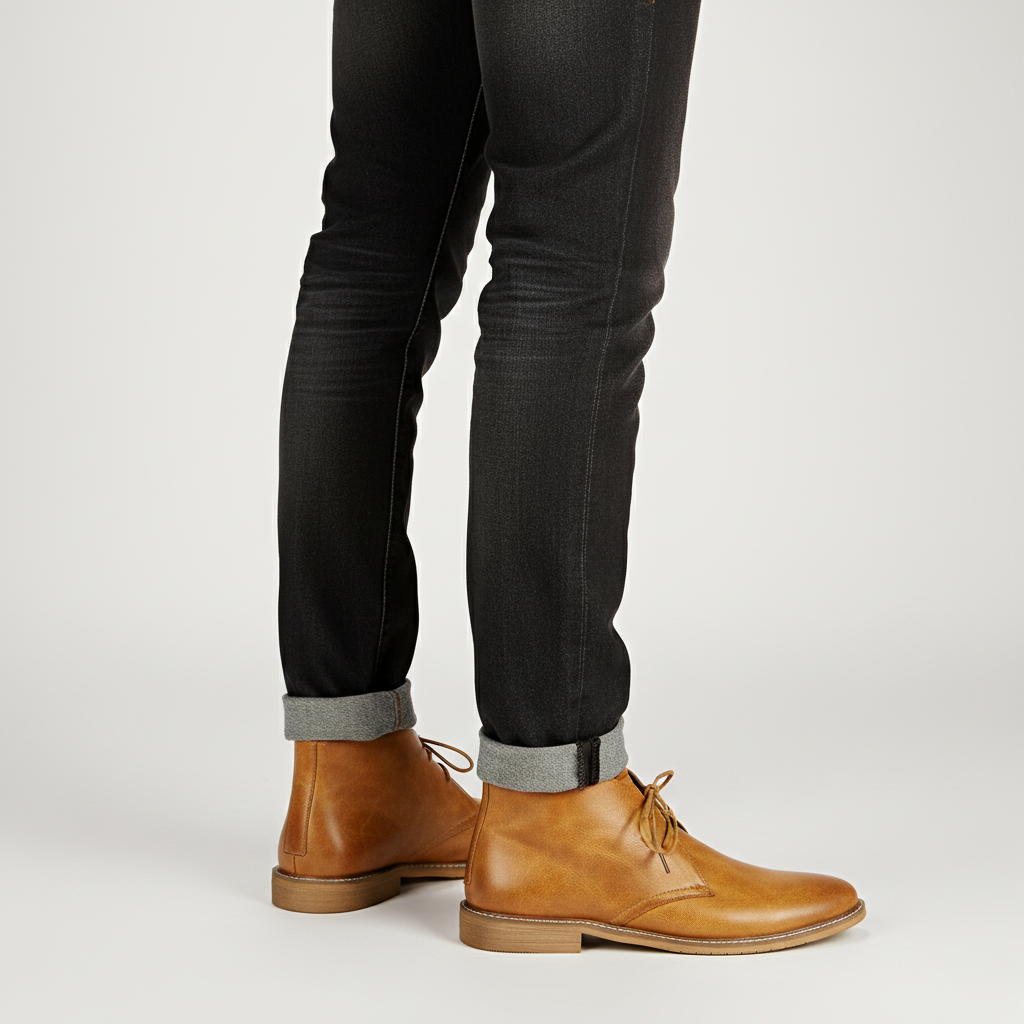 Stylish men's desert boots, versatile & comfortable, suitable for any casual or everyday occasion. Timeless footwear.