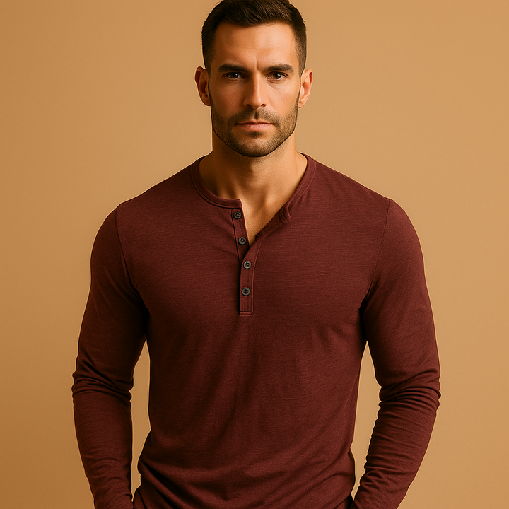 Classic men's long sleeve shirt, a timeless wardrobe staple for essential men's fashion and everyday comfort.
