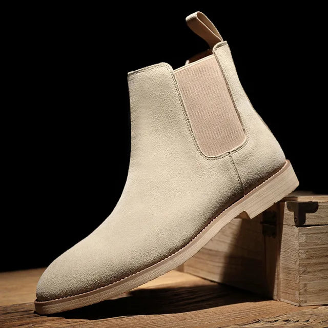 Versatile men's slip-on Chelsea boots, perfect for both casual and dress occasions. Comfortable everyday ankle footwear.