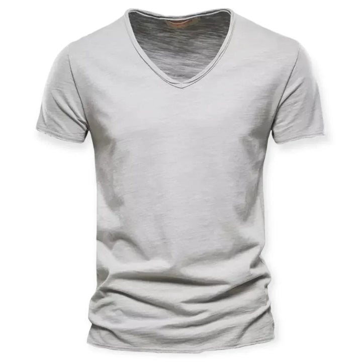 Everyday men's V-neck t-shirt, comfortable and perfect for casual wear. A classic short-sleeve men's apparel.