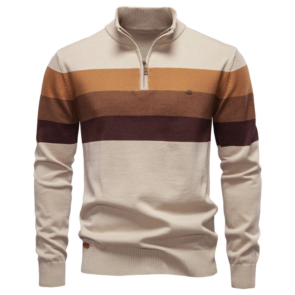 Soft touch men's colorblock half-zip pullover, a must-have for mens fashion enthusiasts