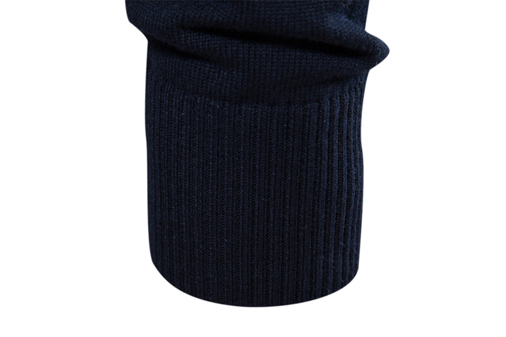 Stylish men's colorblock half-zip sweater, an essential for cool weather layering