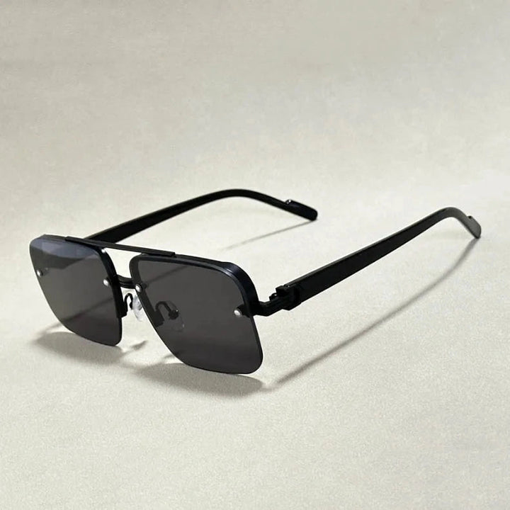 Fashionable men's frameless square eyewear with effective UV400 protection, a truly lightweight and stylish accessory.