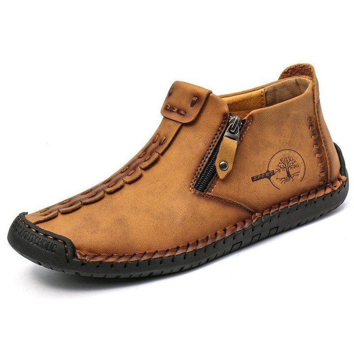Men's Hand Stitched Leather Non-Slip Casual Boots