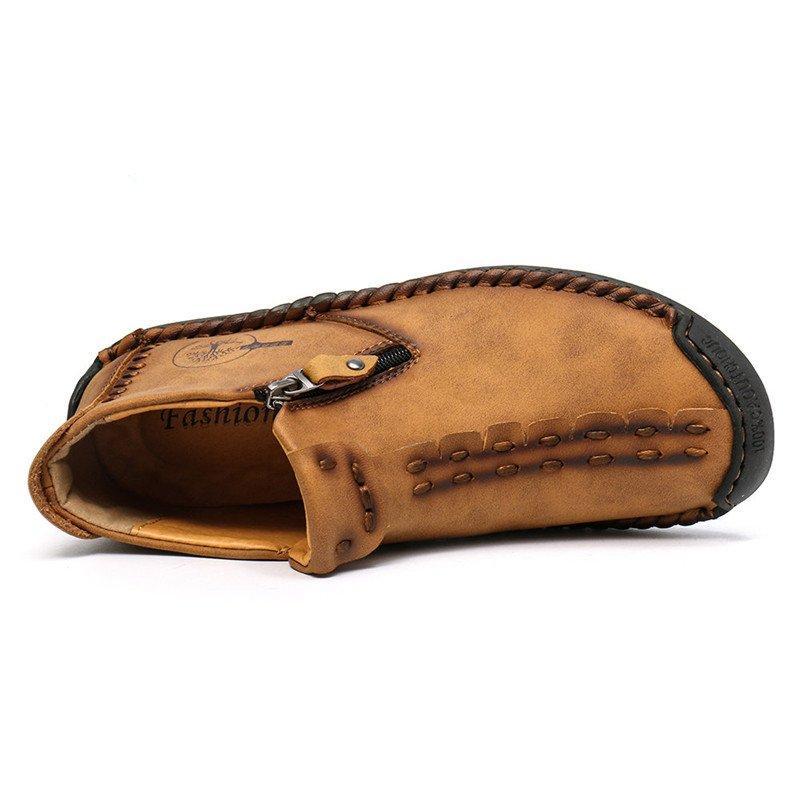 Men's Hand Stitched Leather Non-Slip Casual Boots