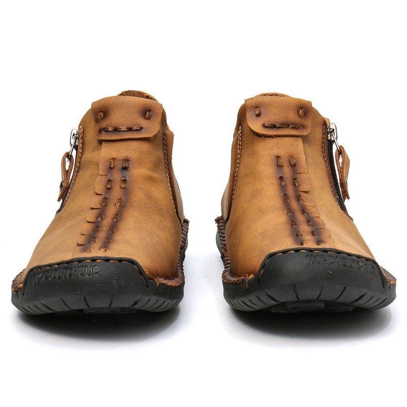 Men's Hand Stitched Leather Non-Slip Casual Boots