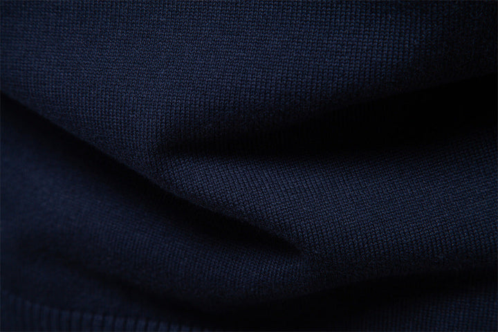 Men's half-zip sweater in a rustic orange hue, warm cotton blend pullover for cool weather