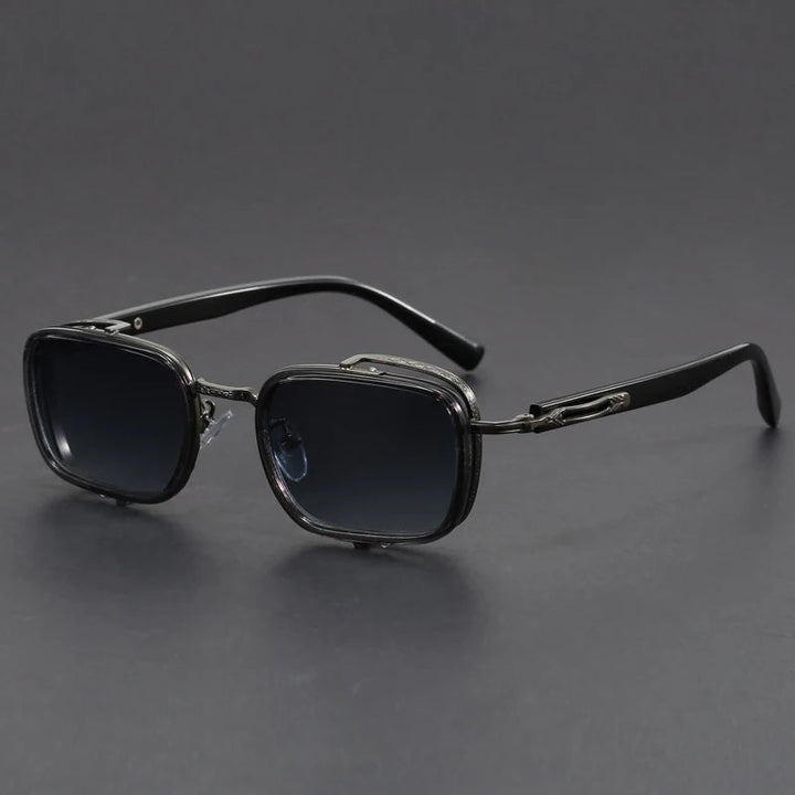 Men's square frame sunglasses with a modern look, perfect for fashion and essential UV protection