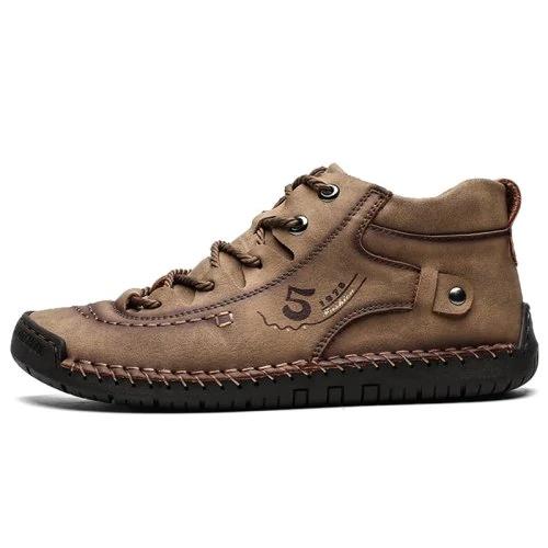 Men's large size comfort shoes, breathable leather, orthopedic, suitable for outdoor wear