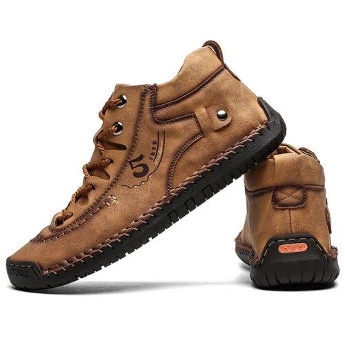 Large size men's comfort shoes, orthopedic, breathable leather, perfect for outdoor casual wear