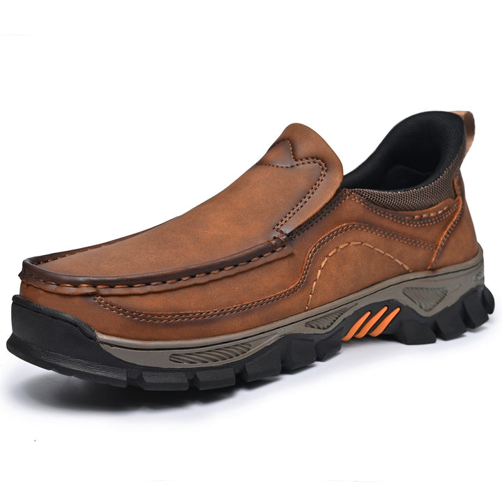 Men's Orthopedic Casual Slip-On Leather Walking Shoes, side view