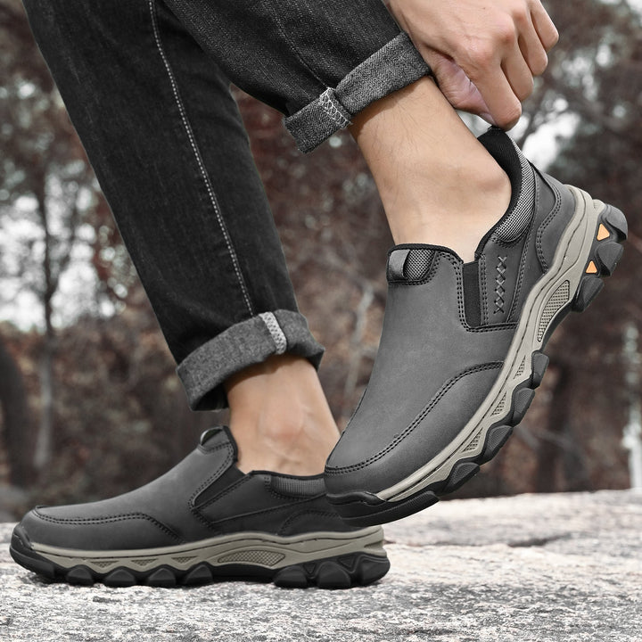 Men's slip-on walking shoes, providing excellent support for long walks