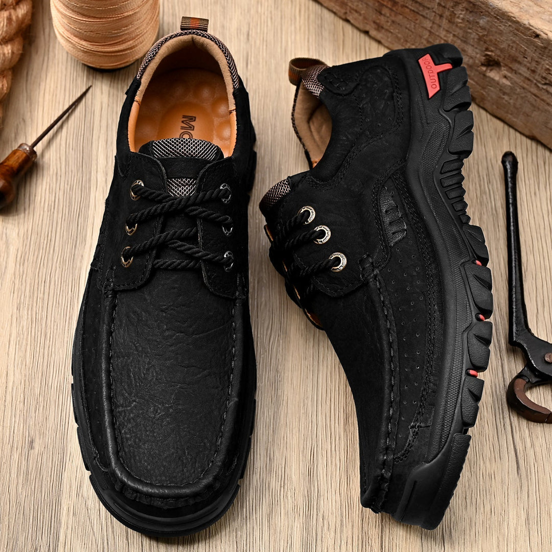 Men's orthopedic footwear, lace-up leather boots designed for ultimate comfort and support