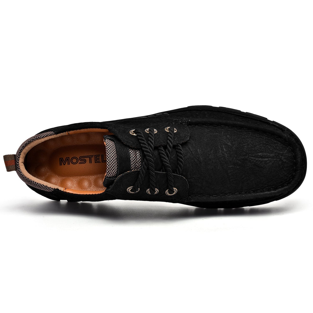 Men's leather boots, orthopedic comfort, and a smart lace-up design for ultimate support