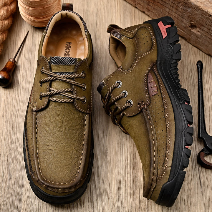 Ergonomic Men's orthopedic boots, comfort lace-up system for a tailored and supportive fit