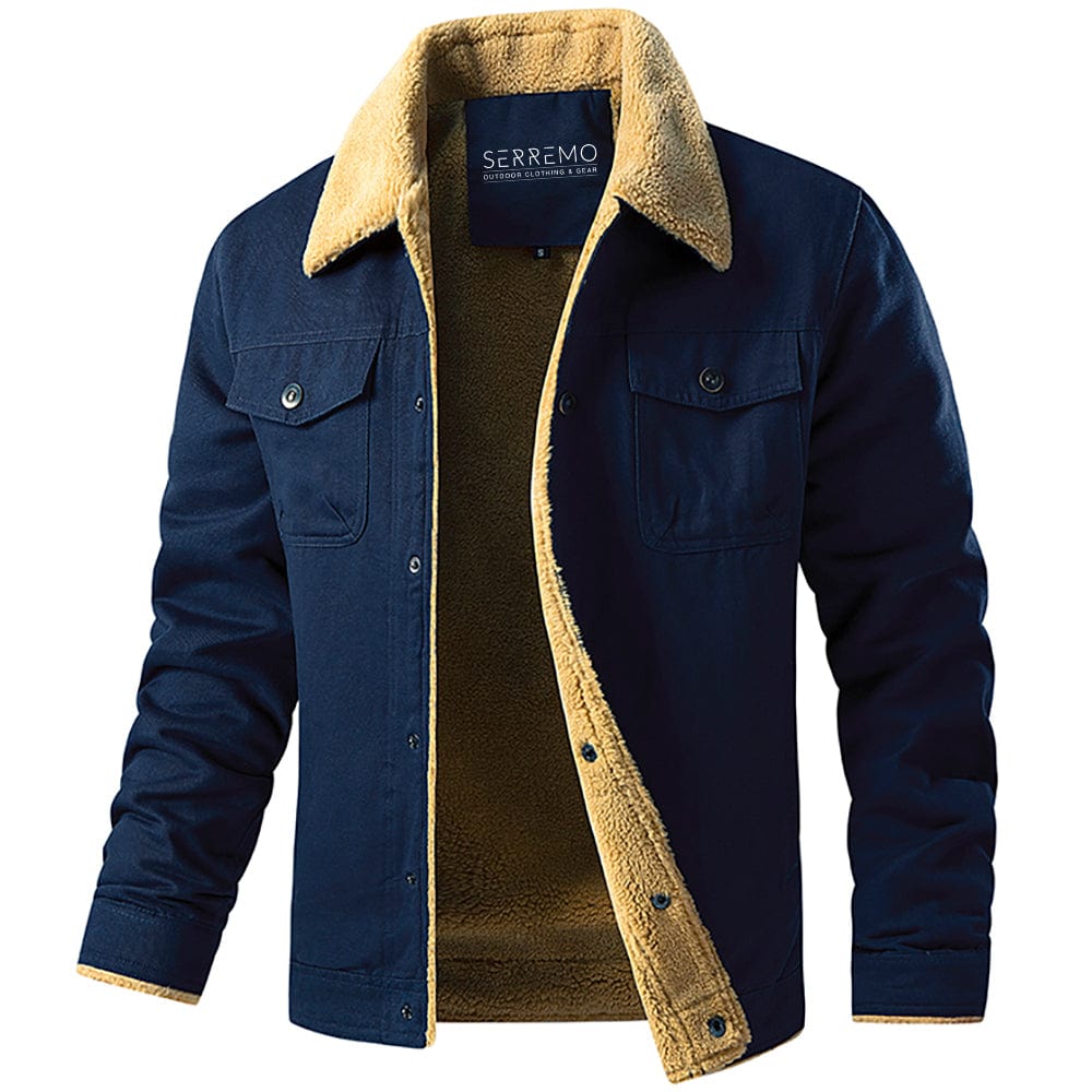 Versatile men's outdoor jacket in action, worn by a man hiking in a snowy mountain landscape