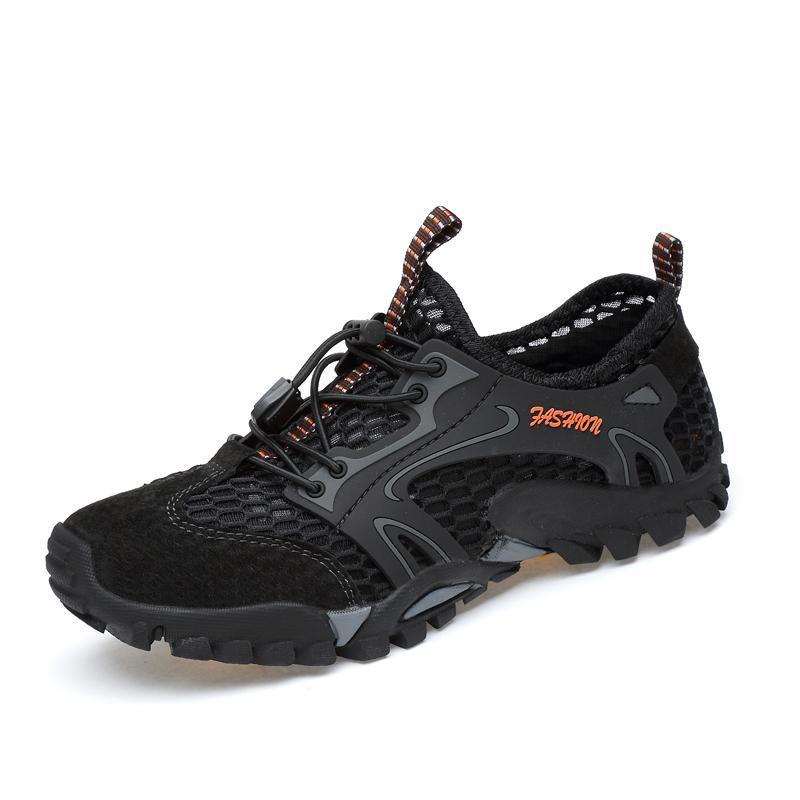 Men's outdoor hiking trail running shoes in a natural, earthy color, ready for any adventure