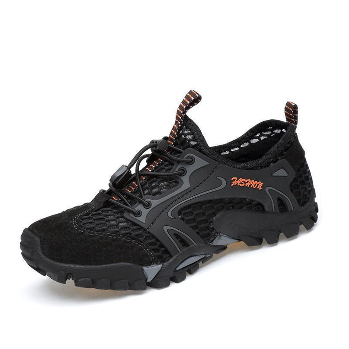 Men's outdoor hiking trail running shoes in a natural, earthy color, ready for any adventure