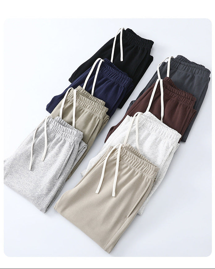 Men's loungewear joggers in a light grey cotton blend, ultimate comfort for home or errands