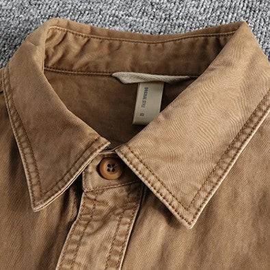 Stylish Olive men's field shirt, rugged and durable for versatile casual outfits and outdoor activities.