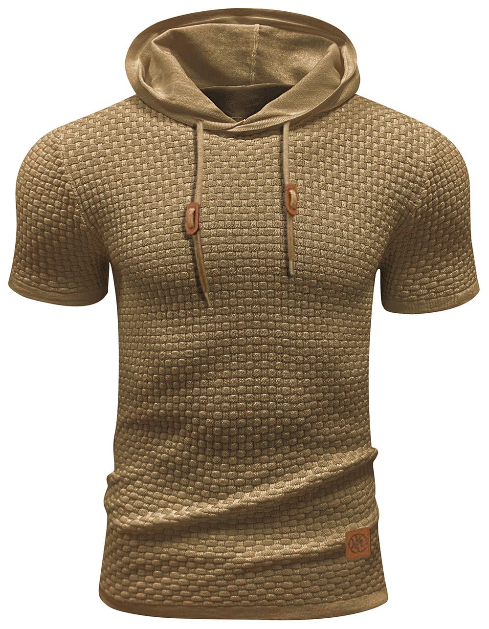 Athletic men's short sleeve pullover hoodie, casual and comfy for daily wear
