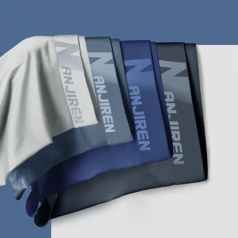 Fresh & breathable men's boxer briefs 4-pack. Ice Silk for summer comfort & everyday active wear.